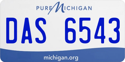 MI license plate DAS6543