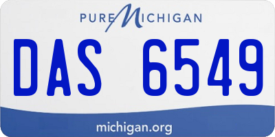 MI license plate DAS6549