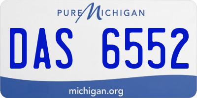 MI license plate DAS6552