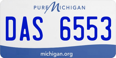 MI license plate DAS6553