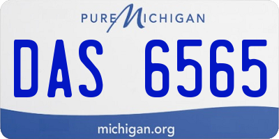 MI license plate DAS6565