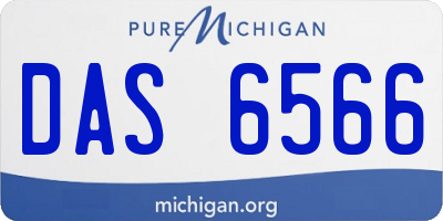 MI license plate DAS6566