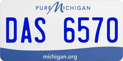 MI license plate DAS6570