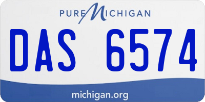 MI license plate DAS6574