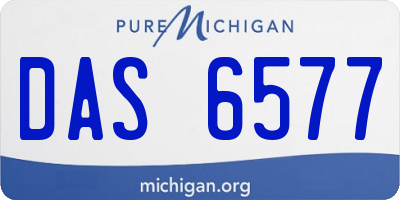 MI license plate DAS6577