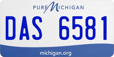 MI license plate DAS6581
