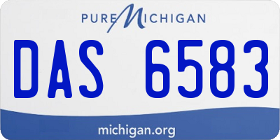 MI license plate DAS6583
