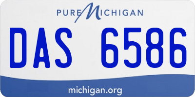 MI license plate DAS6586