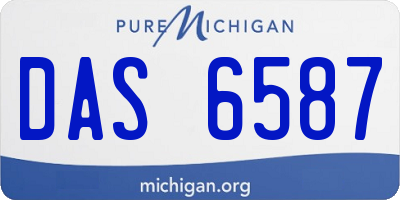MI license plate DAS6587
