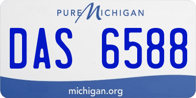 MI license plate DAS6588