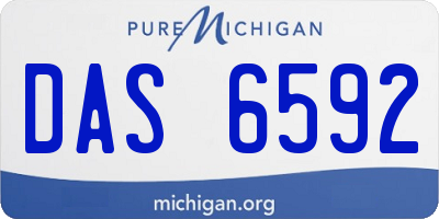 MI license plate DAS6592