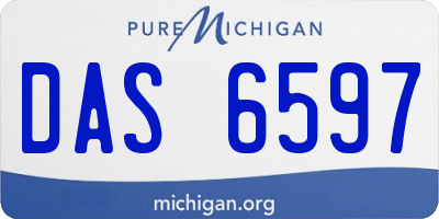 MI license plate DAS6597
