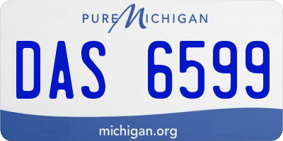 MI license plate DAS6599