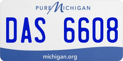MI license plate DAS6608