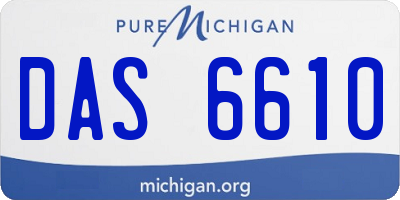 MI license plate DAS6610