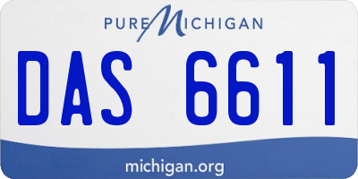 MI license plate DAS6611