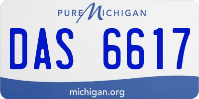 MI license plate DAS6617