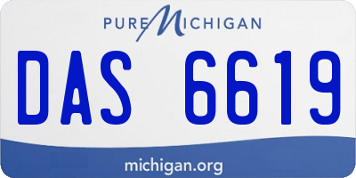 MI license plate DAS6619