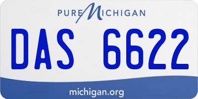 MI license plate DAS6622