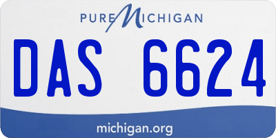MI license plate DAS6624