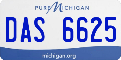 MI license plate DAS6625