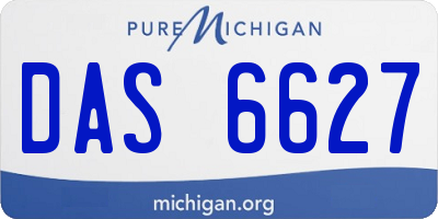 MI license plate DAS6627