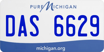 MI license plate DAS6629