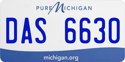 MI license plate DAS6630