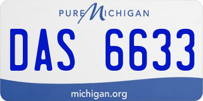 MI license plate DAS6633