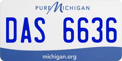 MI license plate DAS6636