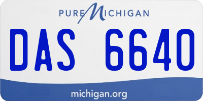 MI license plate DAS6640