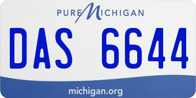 MI license plate DAS6644