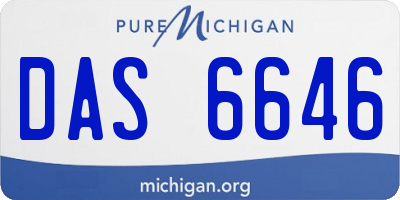 MI license plate DAS6646