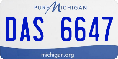 MI license plate DAS6647