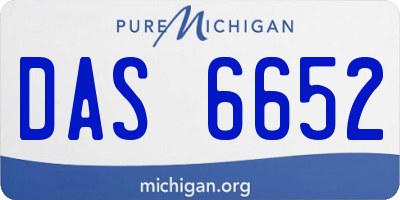 MI license plate DAS6652