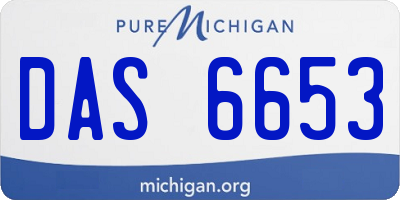 MI license plate DAS6653