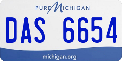 MI license plate DAS6654