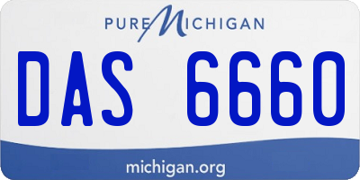 MI license plate DAS6660