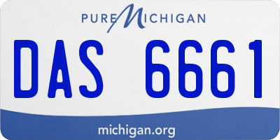 MI license plate DAS6661