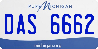 MI license plate DAS6662