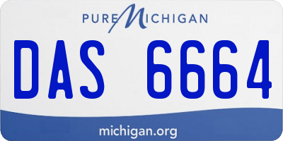 MI license plate DAS6664