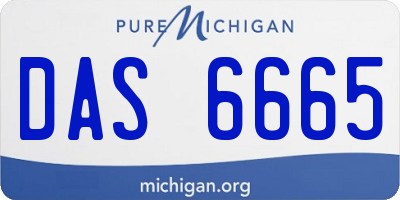 MI license plate DAS6665