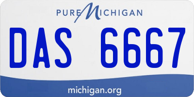 MI license plate DAS6667