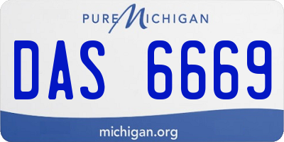 MI license plate DAS6669