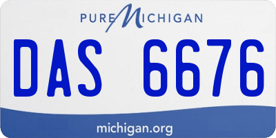 MI license plate DAS6676