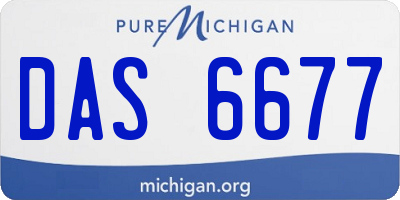 MI license plate DAS6677
