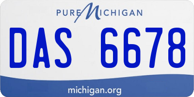 MI license plate DAS6678