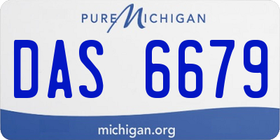 MI license plate DAS6679