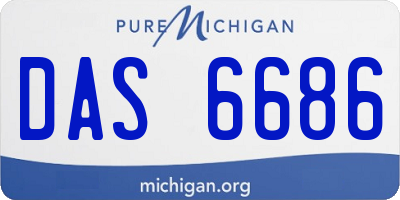 MI license plate DAS6686