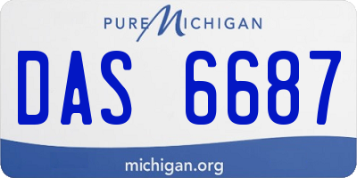 MI license plate DAS6687